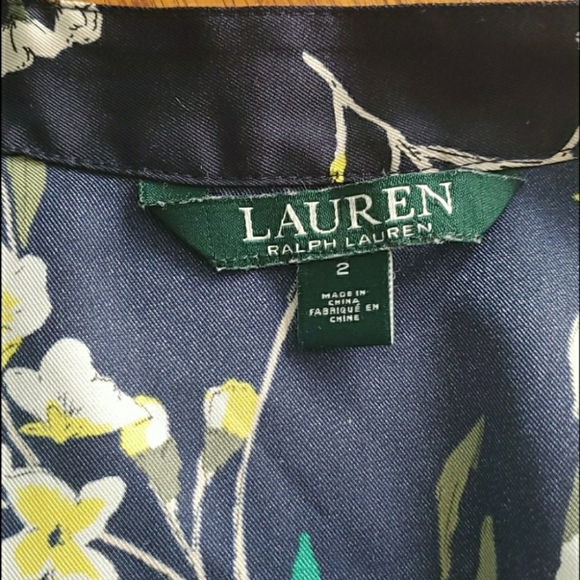 Lauren Ralph Lauren Floral Silky Button Down Dress - Picture 9 of 16